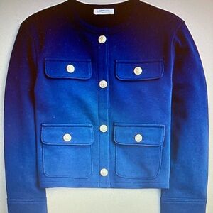 NWT Crewcuts Girls French Terry Lady Jacket Size XXL, Color Dark Evening Navy